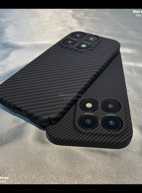 细格黑色全包凯夫拉纹适用realme真我GT7/GT8PRO手机壳GT neo7防摔6se碳纤维纹5PRO大师探索版15男14PRO+磨砂