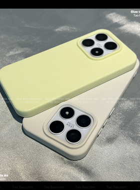 奶油黄色糯米软壳纯色直边X9D适用Magic8/7荣耀X70/400手机壳X50/200防摔300全包100/60简约50PRO小众90魔术6