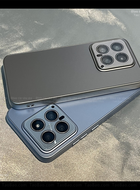 哑光钛灰色亚克力适用K80小米15手机壳14红米K70至尊版Note15自带镜头膜POCO防摔F7全包F6PRO冷淡风+潮男女+