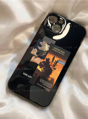 高级感落日适用iQOO13/Z10 TURBO手机壳iqoo neo10/neo7竞速版Z9TURBO+亮黑色10男9/6se/U3/U5/11s/12