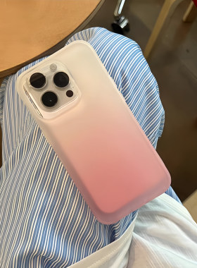 大孔日韩渐变粉色CIVI3适用K70小米17/15T/14ultra手机壳K60红米K50/NOTE13高级感11透明10/12磨砂K40/13PRO+