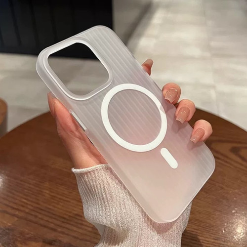 Magsafe磁吸无线充电适用Realme真我Neo8手机壳GT7月光透明白GT8PRO/NEO7亚克力光栅瓦楞磨砂硬条纹防滑大孔