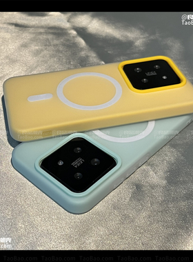 果冻磁吸二合一木瓜色橙色适用K90小米17pro max/14手机壳15PRO网红红米K60新款磨砂纯色硅胶防摔大孔高级感