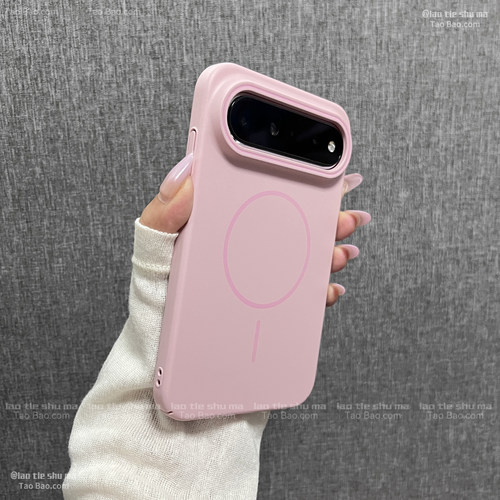 樱花粉色内置磁吸充电适用谷歌Pixel 11pro手机壳Google 10A/9A磨砂轻薄8A/7A/6A高级感大孔PC硬少女新款简约