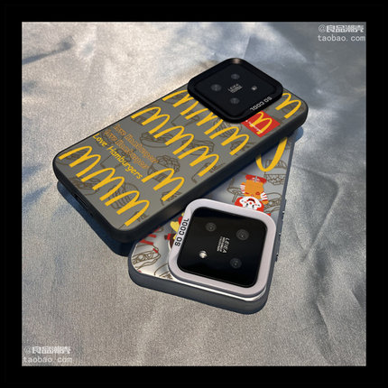 潮牌M记搞怪小人适用K70小米17/14手机壳K80/K60红米Note12创意13PRO+情侣11防摔个性turbo4/K50至尊版CIVI5