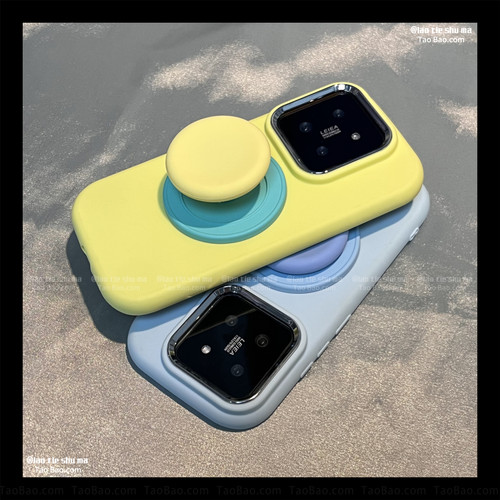 圆形硅胶磁吸支架S30适用VIVO X200Ultra手机壳Y300pro+简约S20/V29/Y200i/X100/X90软壳S18/S19防摔S17E磨砂