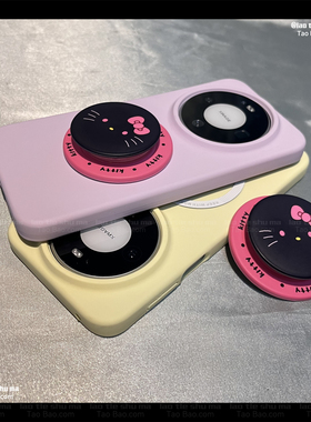 淡雅紫色耐脏液态硅胶猫咪磁吸支架GTPRO适用X9D荣耀X70/400手机壳Magic8/7/300/500/X60/50魔术5PRO/6女X9C