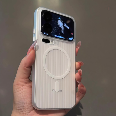 雾面半透白色PC瓦楞条纹Reno14/15C适用OPPO Find X8S/X9手机壳X7Ultra光栅硬13一加TURBO6/ACE5磁吸6T/3PRO