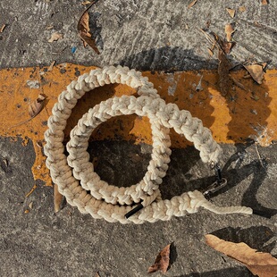 VIBE风格手工编织棉绳vibe风平肩带 far archive男女同款裤链包