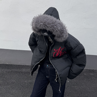 cemoliqiu美式 高级感痞帅座山雕棉服加厚 复古羽绒服外套男女冬季