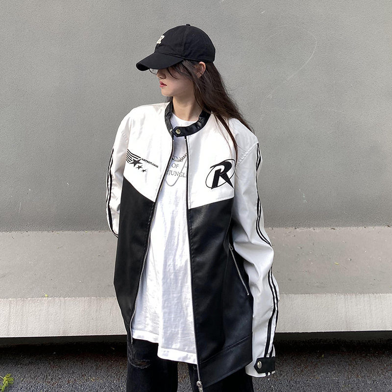 美式复古飞行员机车夹克