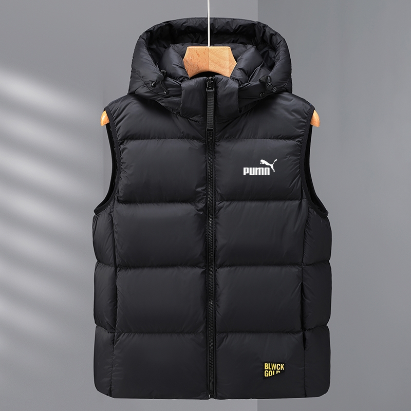 奥莱专柜男士冬季羽绒马甲白鸭绒