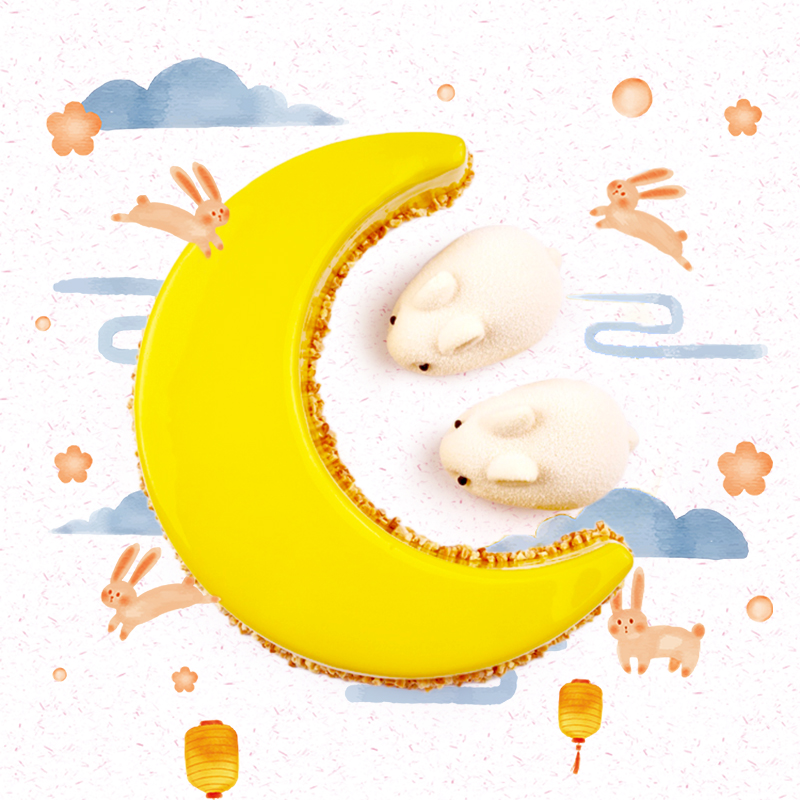 菲颂cake月亮兔兔中秋节生日新鲜创意可爱卡通蛋糕北京上海同城