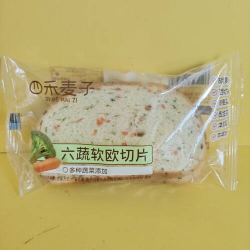 六蔬软欧切片面包独立袋装早餐