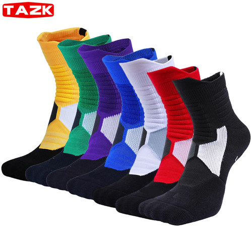 tazk专业篮球袜毛巾成人马拉松