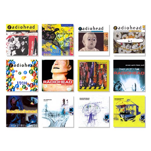 Radiohead专辑海报套装|电台司令|摇滚卧室酒吧墙贴装饰画