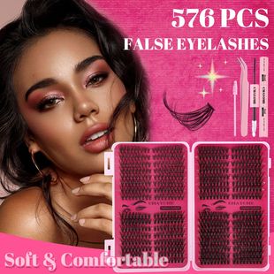 thick curve 576 eyelashes false set假睫毛576簇 clusters