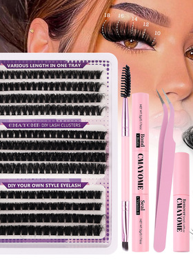 Large capacity fluffy DIY60D80D100D segmented eyelash set