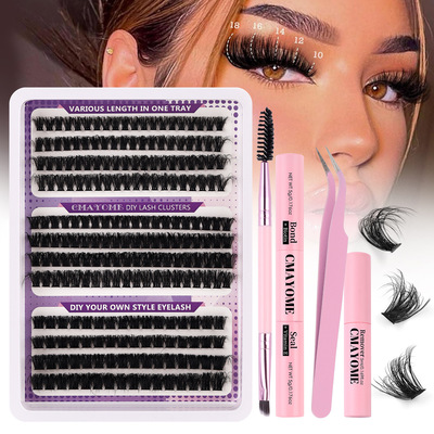 Large capacity fluffy DIY60D80D100D segmented eyelash set