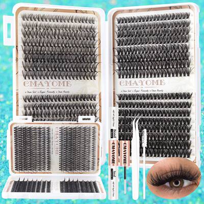640 cluster false eyelash adhesive segmented extension set