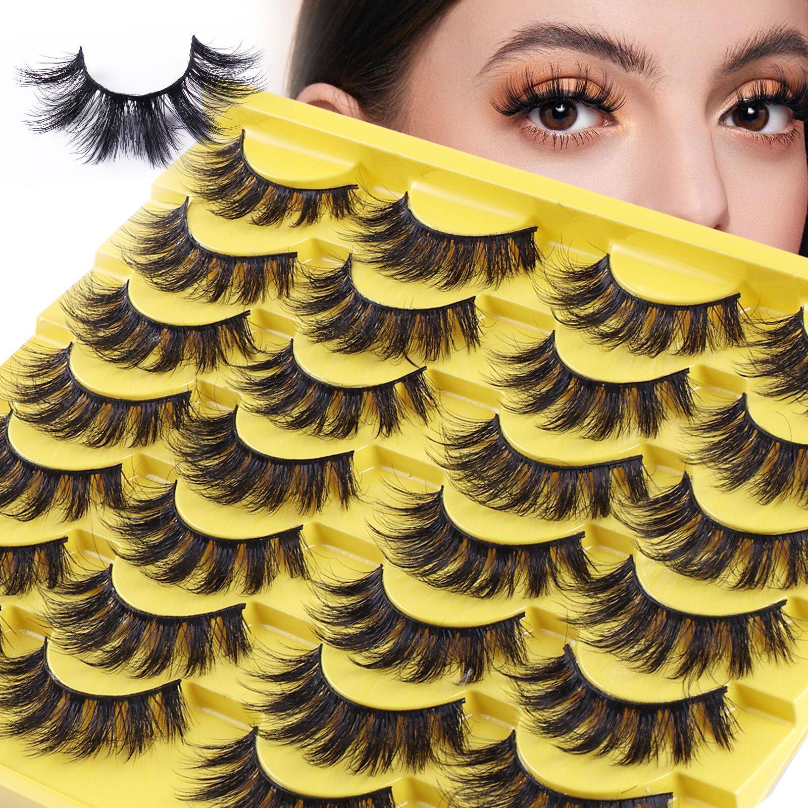 14 pairs curly and thick imitation real and fake eyelashes