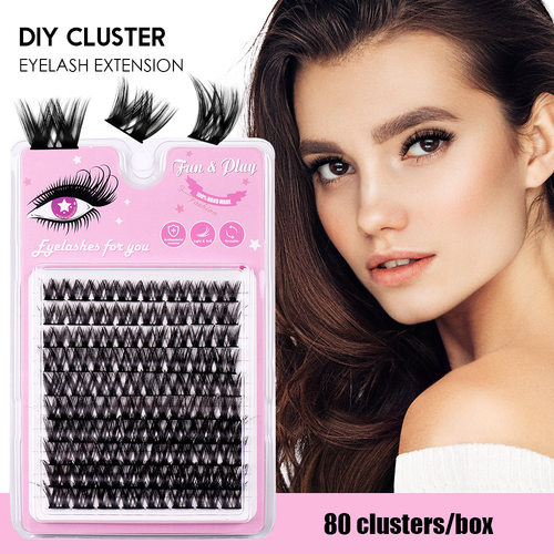 DIY segmented single cluster c-curve false eyelashes假睫毛
