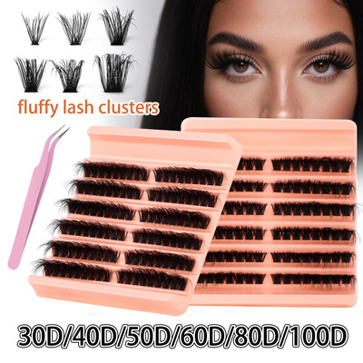 108 clusters, 5 rows, 30d100d, Pro curly false eyelashes睫毛