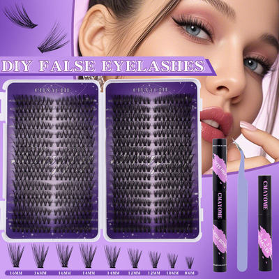 Thick D-curve false eyelashes 8-16mm setD曲假睫毛8-16mm套装