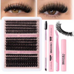 mixed set假睫毛胶水套装 false adhesive eyelash 60D80D100D