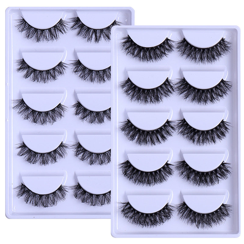 5 pairs thick and messy false eyelashes with explosive hair