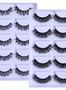 5 pairs thick and messy false eyelashes with explosive hair