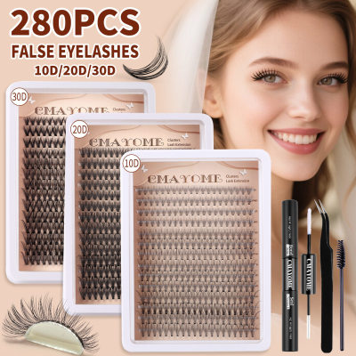 280 clusters of 8-18mm thick false eyelash extension set