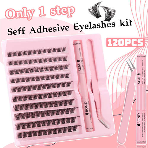 120 cluster D-curve single cluster false eyelash set 10-16mm