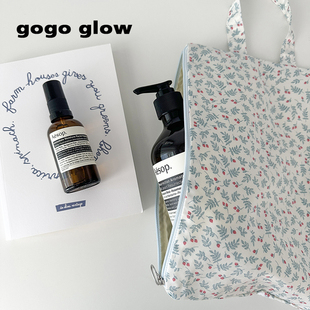 gogo glow洗漱包便携防水健身游泳洗澡干湿分离化妆包收纳袋女