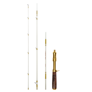 猎魔人魔影五代微物马口竿白条翘嘴路亚钓鱼竿金色玻璃纤维杆
