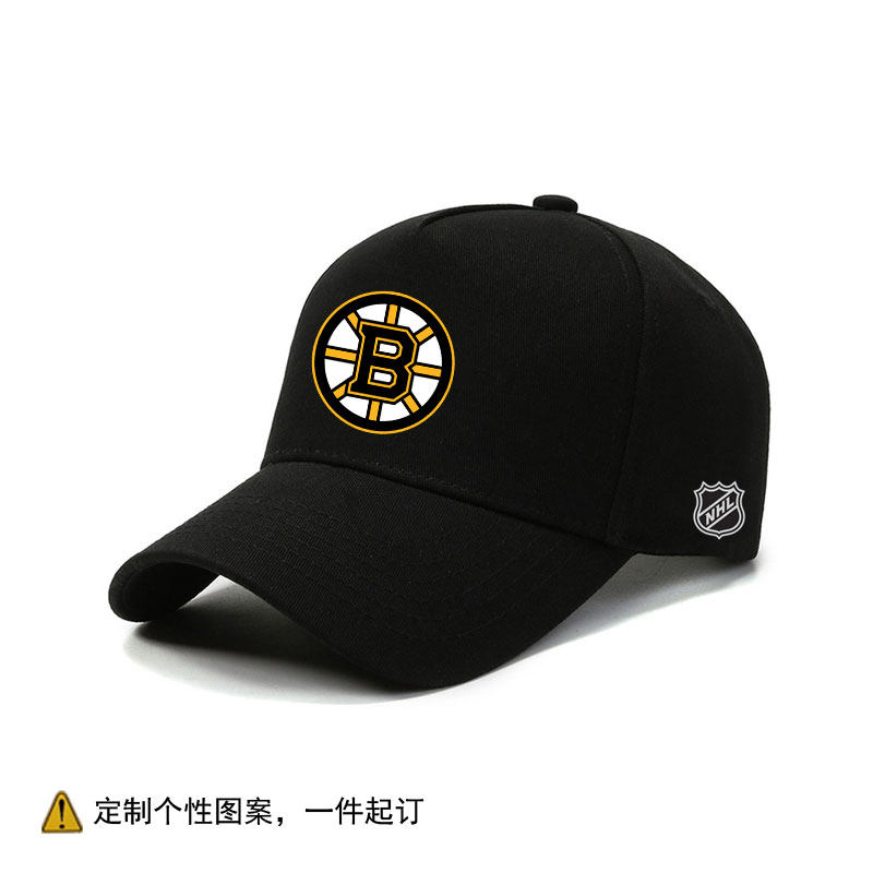 北美职业冰球NHL波士顿棕熊队棒球帽子男球队定制图案LOGO鸭舌帽