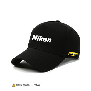 尼康相机摄影师影楼定制图案印字广告帽子男夏季户外遮阳棒球帽潮