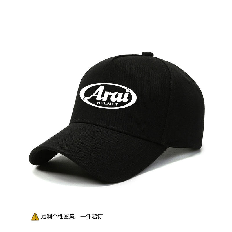 ARAI摩托车重机车头盔周边定制图案棒球帽子男户外休闲硬顶鸭舌帽
