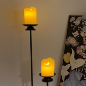 复古中式 落地灯铁艺住台接电电子蜡烛住台灯烛台落地灯家居摆件灯