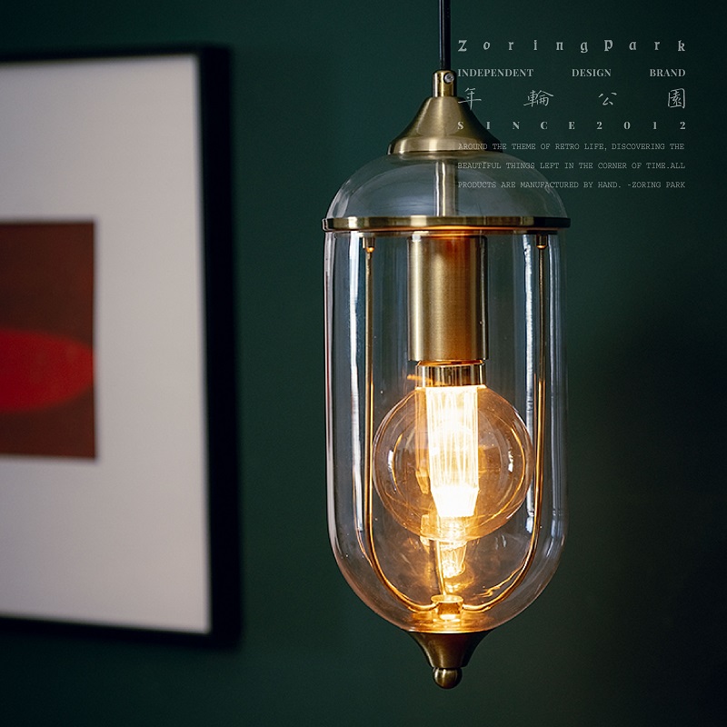 单头玻璃书房吧台吊灯北欧