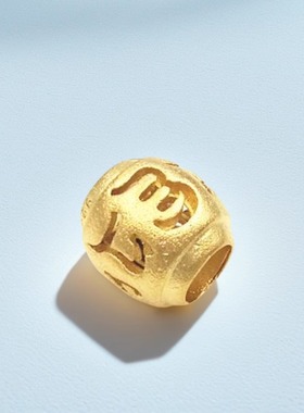 六字箴言吊坠饰品镂空椭圆转运珠