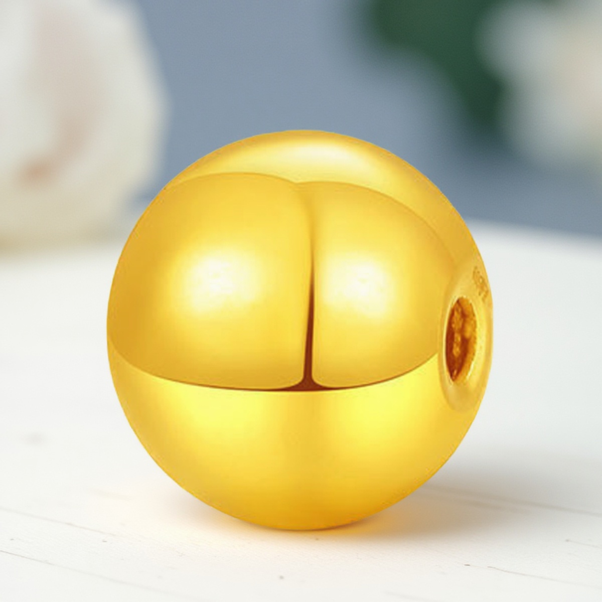 沙金光面珠圆珠转运珠DIY手工编织手绳手链手串隔珠黄金色小金珠