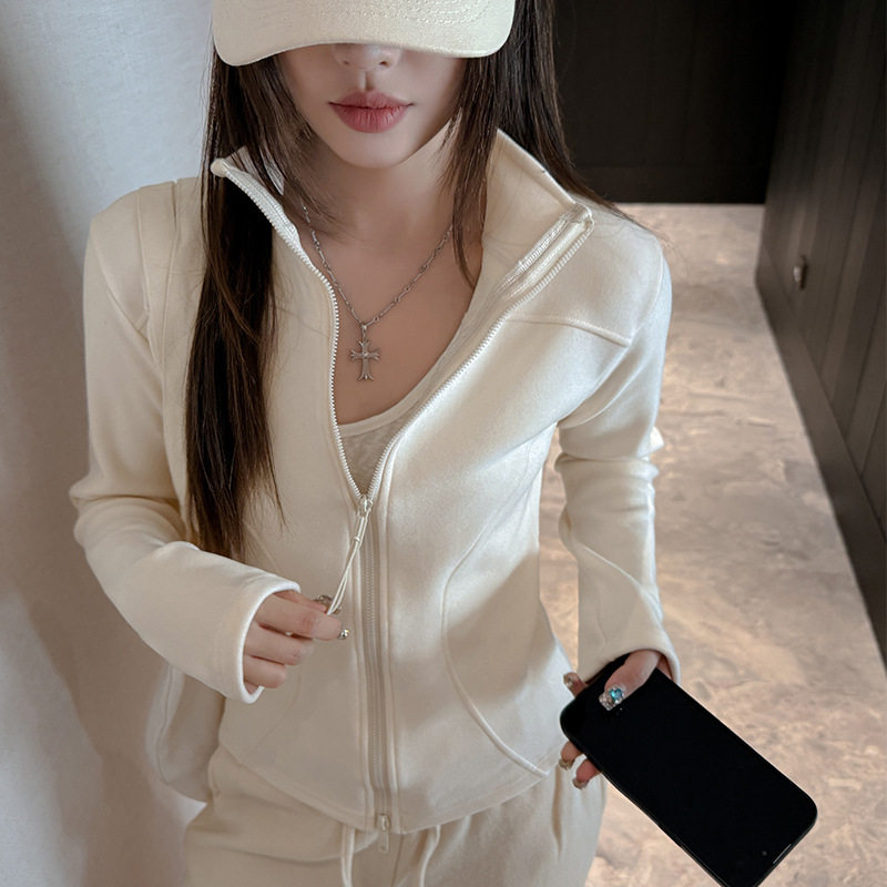 美式半高领加厚保暖显瘦女外套