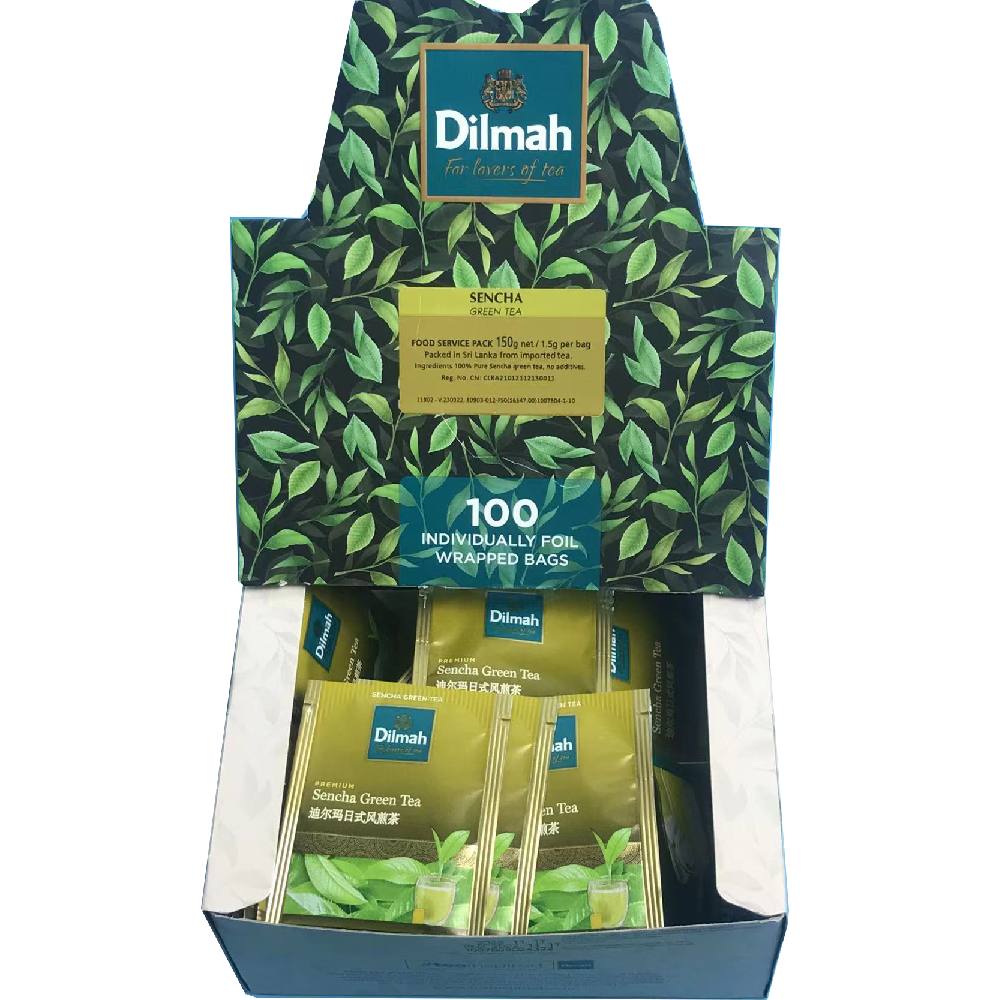 斯里兰卡原装进口锡兰红茶迪尔玛dilmah 日式风煎绿茶12盒一箱