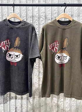 【姆明联名】正品2026夏新品套色炒雪花斑驳棉质T恤MBF2TEE047