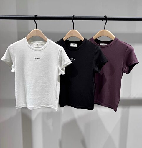 【act系列】正品正肩T恤2026夏新品天丝醋酸短款MBF2TEE007