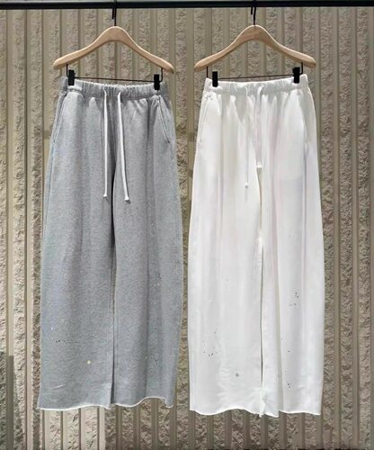 正品卫裤2026夏新品彩点泼墨长绒棉弯刀裤休闲裤运动风MBF2PAT014