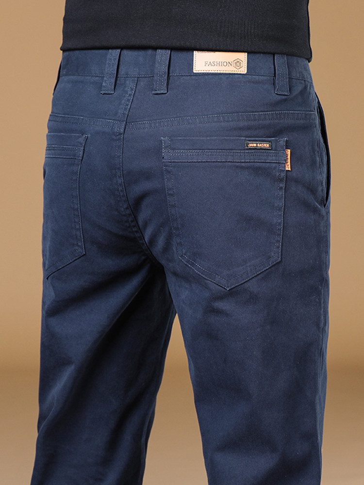 香港2025新款休闲裤男夏季修身直筒弹力薄款商务免烫男士西装裤子