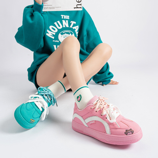 女鞋夏季新款板鞋小众原创潮运动休闲鞋德训鞋百搭鸳鸯