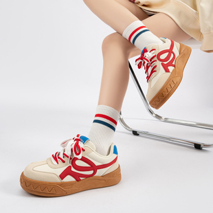 女鞋春夏新款增高百搭德训鞋板鞋休闲鞋小白鞋运动厚底